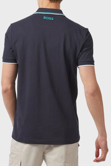 Boss Pamuklu Regular Fit Düğmeli Polo T Shirt Erkek Polo Yaka T Shirt 50469102 403 LACİVERT - Boss (1)