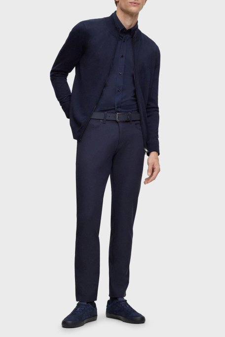 Boss Pamuklu Regular Fit Düğmeli Yaka Casual Erkek Gömlek 50469378 410 LACİVERT - Boss (1)