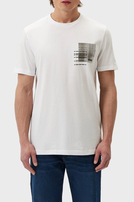 Boss Pamuklu Regular Fit Erkek T Shirt 50512990 100 BEYAZ - Boss