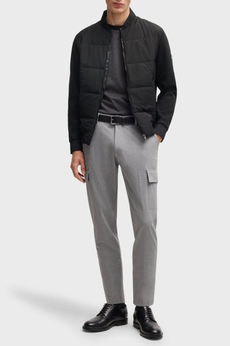 Boss Pamuklu Regular Fit Kapitoneli Kolej Yaka Erkek Ceket 50532767 001 SİYAH - Boss (1)