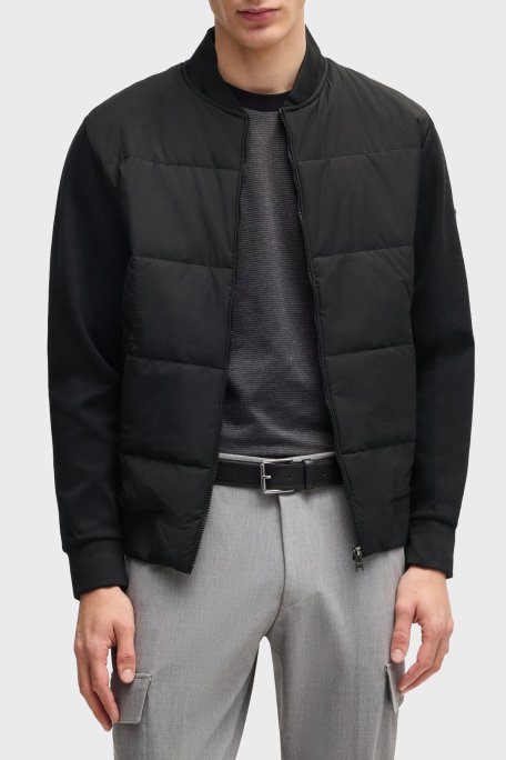Boss Pamuklu Regular Fit Kapitoneli Kolej Yaka Erkek Sweatshirt 50532767 001 SİYAH - Boss