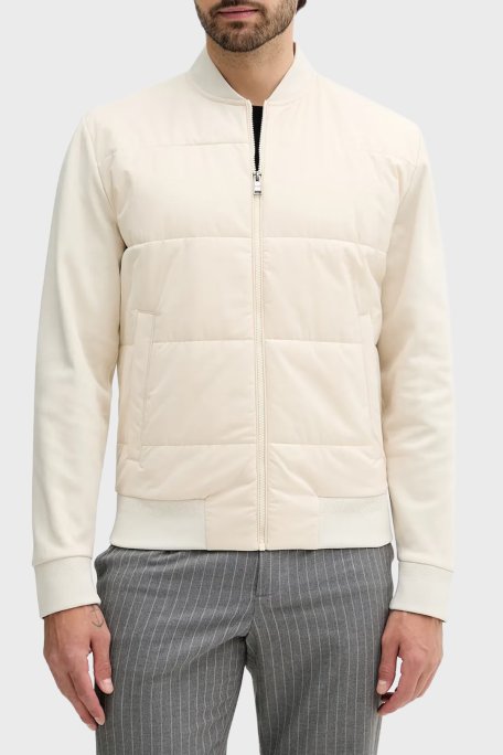 Boss Pamuklu Regular Fit Kapitoneli Kolej Yaka Erkek Ceket 50532767 132 EKRU - Boss