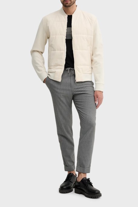 Boss Pamuklu Regular Fit Kapitoneli Kolej Yaka Erkek Ceket 50532767 132 EKRU - Boss (1)