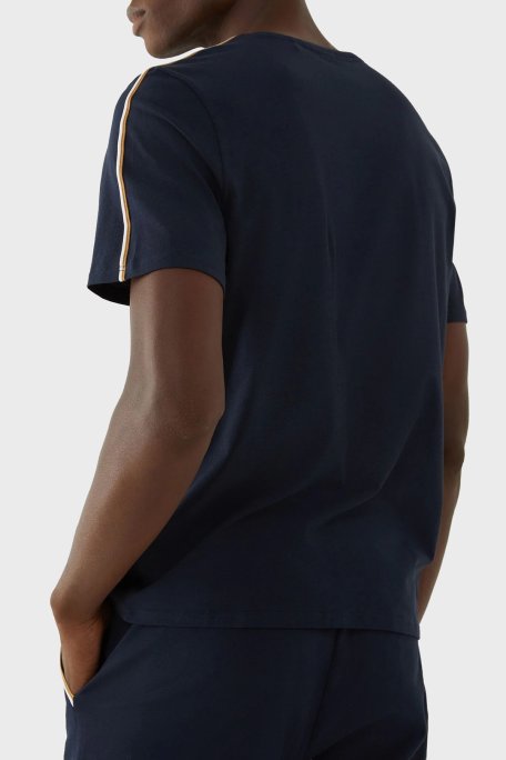 Boss Pamuklu Regular Fit Logolu Bisiklet Yaka Erkek T Shirt 50545930 403 LACİVERT - Boss (1)