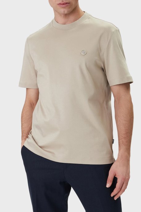 Boss Pamuklu Regular Fit Logolu Bisiklet Yaka Erkek T Shirt 50555844 286 BEJ - Boss