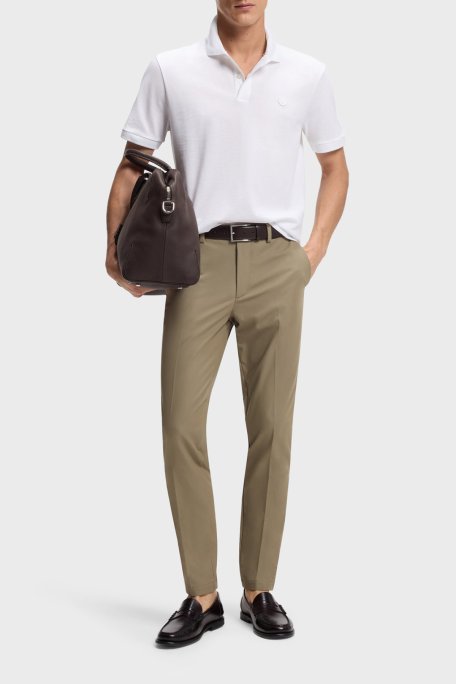 Boss Pamuklu Regular Fit Logolu Düğmeli Erkek Polo 50555300 100 BEYAZ - Boss (1)