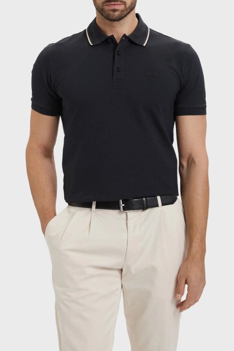 Boss Pamuklu Regular Fit Logolu Düğmeli Erkek Polo 50559365 402 LACİVERT - Boss