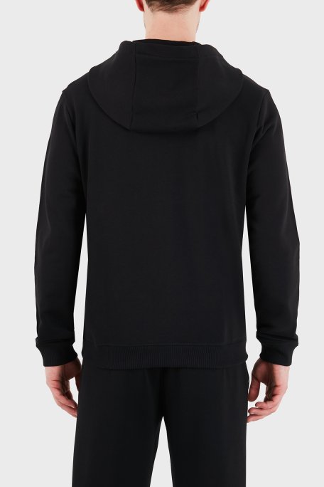 Boss Pamuklu Regular Fit Logolu Fermuarlı Kapüşon Yaka Erkek Sweat 50556427 001 SİYAH - Boss (1)