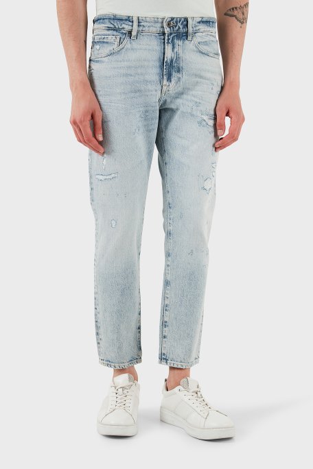 Boss Pamuklu Regular Fit Normal Bel Düz Paça Jeans Erkek Kot Pantolon 50537835 455 MAVİ - Boss
