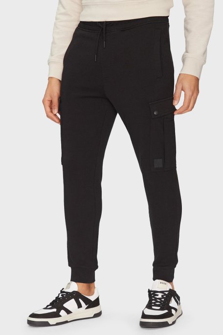 Boss Pamuklu Regular Fit Normal Bel Ribanalı Paça Jogger Erkek Pantolon 50542917 001 SİYAH - Boss