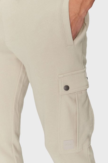 Boss Pamuklu Regular Fit Normal Bel Ribanalı Paça Jogger Erkek Pantolon 50542917 271 BEJ - Boss (1)