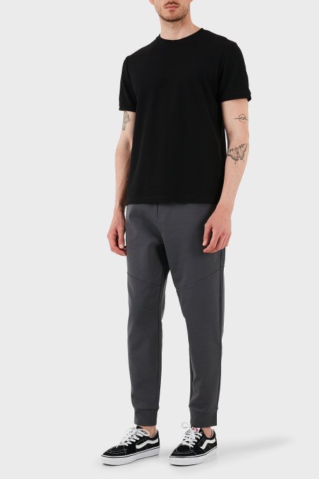 Boss Pamuklu Regular Fit Normal Bel Ribanalı Paça Jogger Erkek Pantolon 50543860 027 KOYU GRİ - Boss (1)