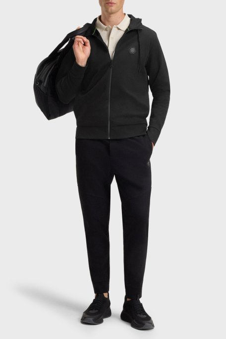 Boss Pamuklu Relaxed Fit Kapüşonlu Fermuarlı Erkek Sweat 50545581 001 SİYAH - Boss (1)