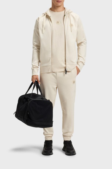 Boss Pamuklu Relaxed Fit Kapüşonlu Fermuarlı Erkek Sweat 50545581 131 BEJ - Boss (1)