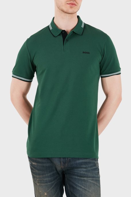 Boss Pamuklu Slim Fit Düğmeli Erkek Polo 50506193 363 HAKİ - Boss