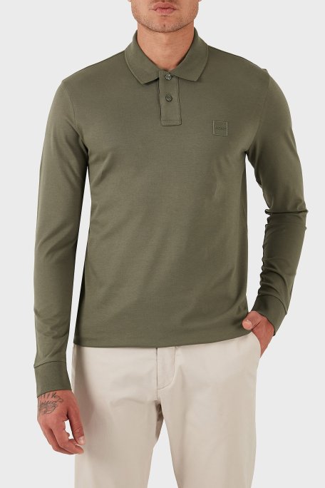 Boss Pamuklu Slim Fit Düğmeli Erkek Polo Yaka Sweat 50507704 342 HAKİ - Boss