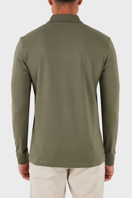 Boss Pamuklu Slim Fit Düğmeli Erkek Polo Yaka Sweat 50507704 342 HAKİ - Boss (1)