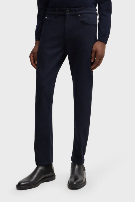 Boss Pamuklu Slim Fit Logolu Normal Bel Dar Paça Jeans Erkek Kot Pantolon 50528667 404 LACİVERT - Boss