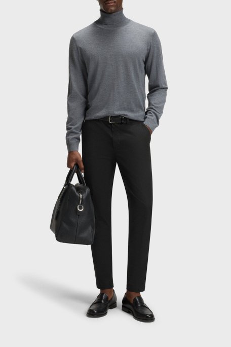 Boss Pamuklu Slim Fit Normal Bel Dar Paça Chino Erkek Pantolon 50543945 001 SİYAH - Boss