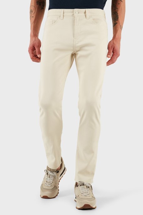 Boss Pamuklu Slim Fit Normal Bel Dar Paça Erkek Pantolon 50534905 131 EKRU - Boss