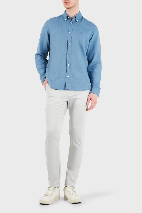 Boss Pamuklu Slim Fit Normal Bel Dar Paça Erkek Pantolon 50553841 068 GRİ - Boss (1)