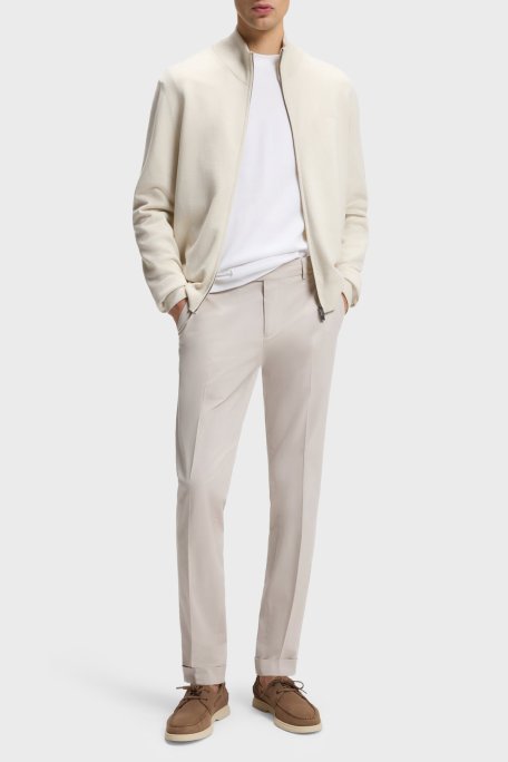 Boss Pamuklu Slim Fit Normal Bel Dar Paça Erkek Pantolon 50561572 075 BEJ - Boss (1)