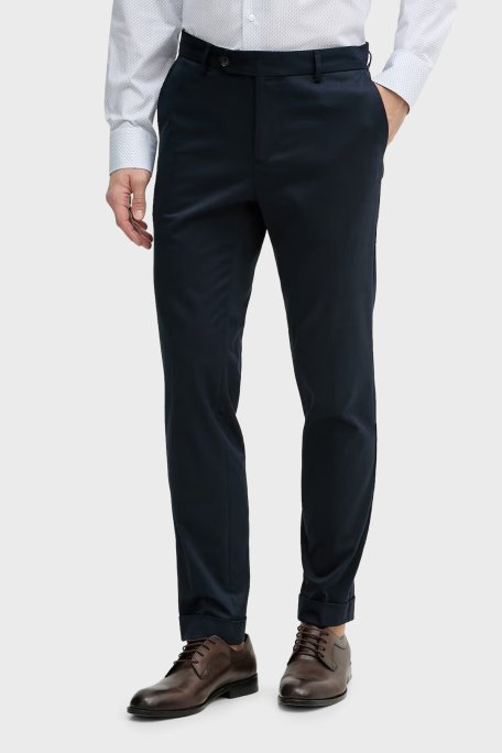 Boss Pamuklu Slim Fit Normal Bel Dar Paça Erkek Pantolon 50561572 404 LACİVERT - Boss