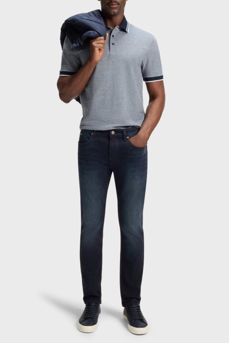 Boss Pamuklu Slim Fit Normal Bel Dar Paça Jeans Erkek Kot Pantolon 50544927 412 LACİVERT - Boss (1)