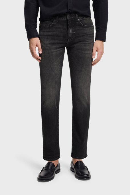 Boss Pamuklu Slim Fit Normal Bel Dar Paça Jeans Erkek Kot Pantolon 50553405 002 GRİ - Boss