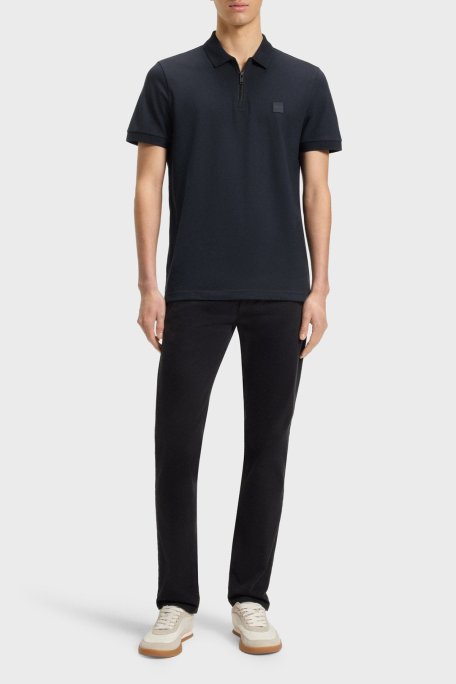 Boss Pamuklu Slim Fit Yarım Fermuarlı Erkek Polo Yaka T Shirt 50537507 404 LACİVERT - Boss (1)