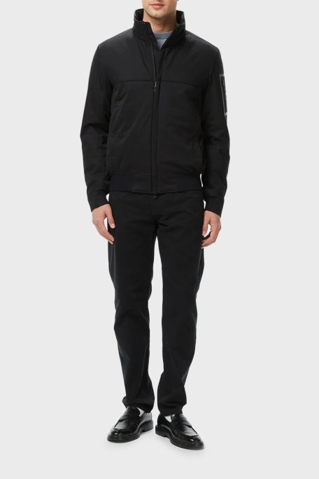 Boss Regular Fit Dik Yaka Fermuarlı Logolu Erkek Mont 50547739 001 SİYAH - Boss (1)