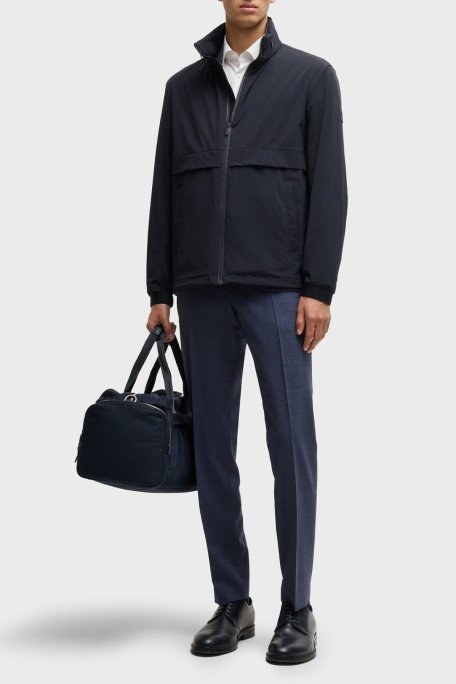 Boss Regular Fit Gizli Kapüşonlu Softshell Erkek Ceket 50528439 404 LACİVERT - Boss (1)