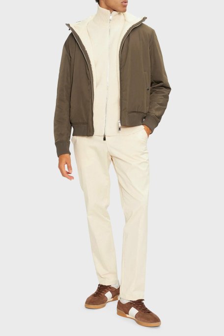 Boss Regular Fit Kapüşonlu Fermuarlı Çift Taraflı Erkek Ceket 50524669 361 HAKİ - Boss (1)