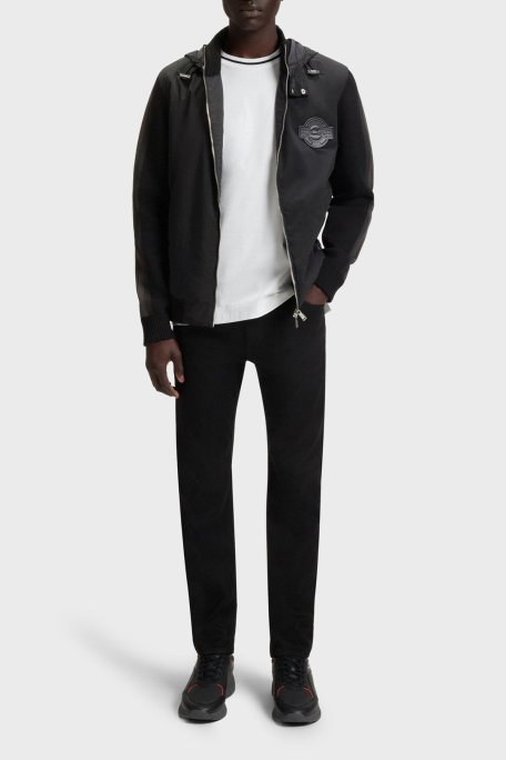 Boss Regular Fit Kapüşonlu Yaka Logolu Cepli Erkek Ceket 50543137 001 SİYAH - Boss (1)