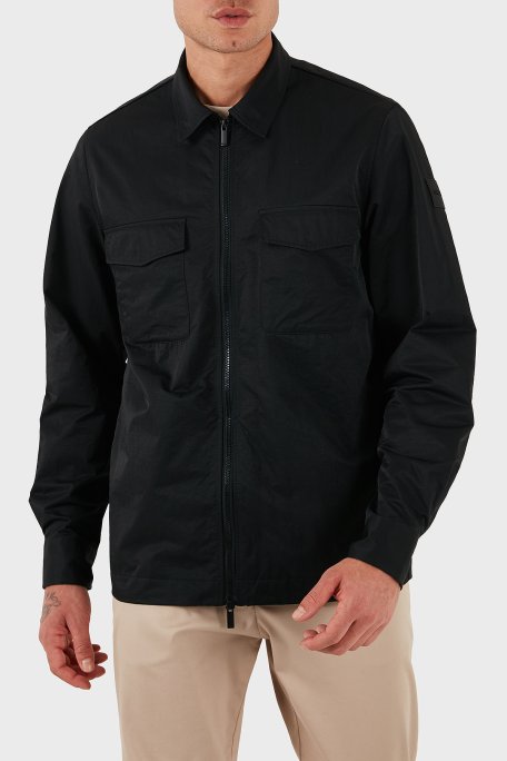 Boss Regular Fit Klasik Yaka Cep Detaylı Fermuarlı Erkek Gömlek 50545896 001 SİYAH - Boss