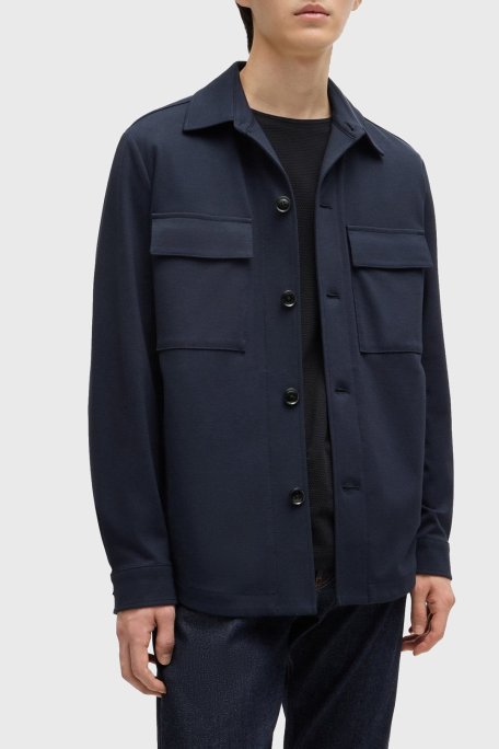 Boss Relaxed Fit Cepli Erkek Ceket 50521642 404 LACİVERT - Boss