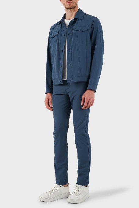 Boss Relaxed Fit Uzun Kollu Cepli Düğmeli Erkek Ceket 50538639 425 LACİVERT - Boss (1)