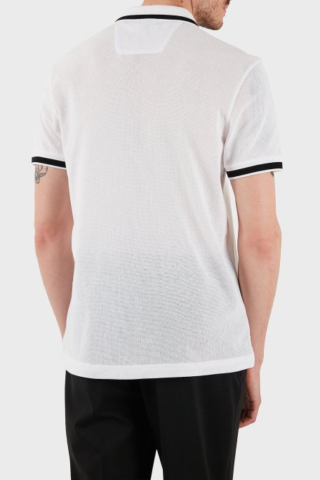 Boss Şerit Detaylı Pamuklu Regular Fit Düğmeli Erkek Polo Yaka T Shirt 50538160 100 BEYAZ - Boss (1)