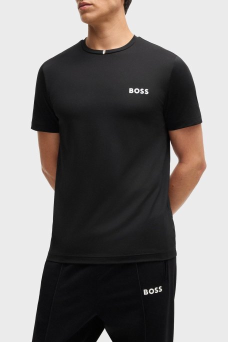 Boss Slim Fit Bisiklet Yaka Logolu Erkek T Shirt 50533794 001 SİYAH - Boss