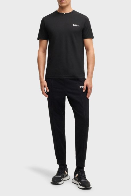 Boss Slim Fit Bisiklet Yaka Logolu Erkek T Shirt 50533794 001 SİYAH - Boss (1)