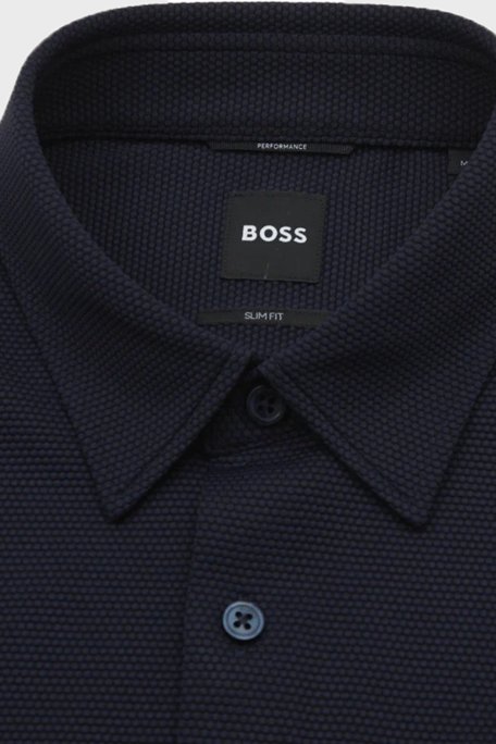 Boss Slim Fit Klasik Yaka Uzun Kollu Erkek Gömlek 50556948 404 LACİVERT - Boss (1)