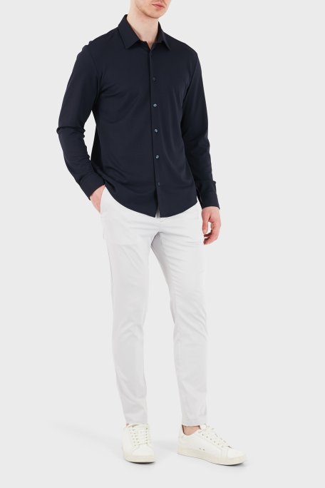 Boss Slim Fit Klasik Yaka Uzun Kollu Erkek Gömlek 50556948 404 LACİVERT - Boss (1)
