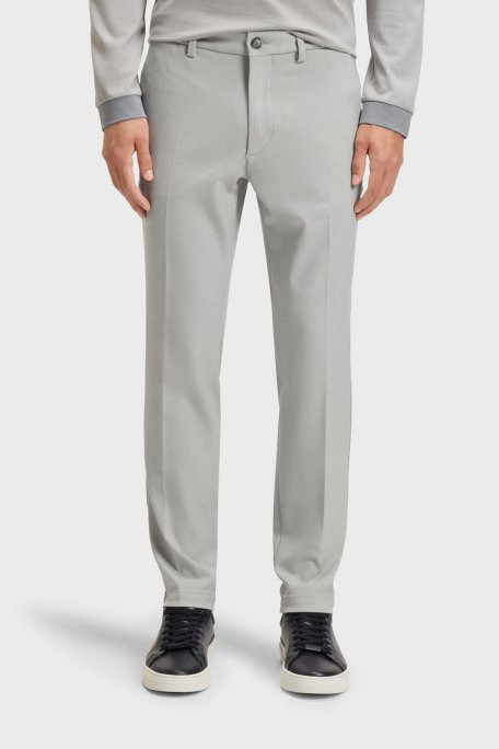 Boss Slim Fit Normal Bel Daralan Paça Kumaş Erkek Pantolon 50549473 047 AÇIK GRİ - Boss