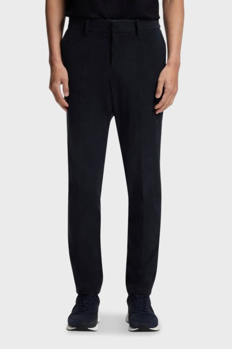 Boss Slim Fit Normal Bel Düz Paça Kadife Erkek Pantolon 50551683 404 LACİVERT - Boss