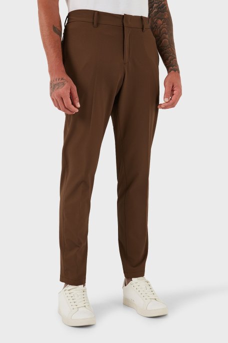Boss Slim Fit Normal Bel Düz Paça Kumaş Erkek Pantolon 50543570 217 KAHVE - Boss (1)