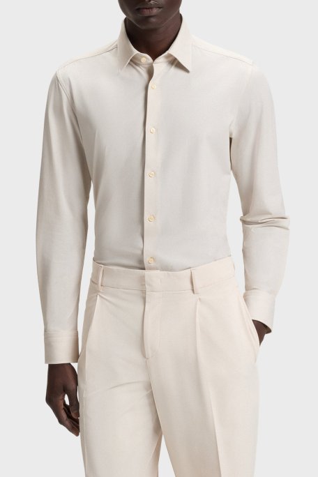 Boss Slim Fit Yaka Uzun Kollu Erkek Gömlek 50545428 131 EKRU - Boss