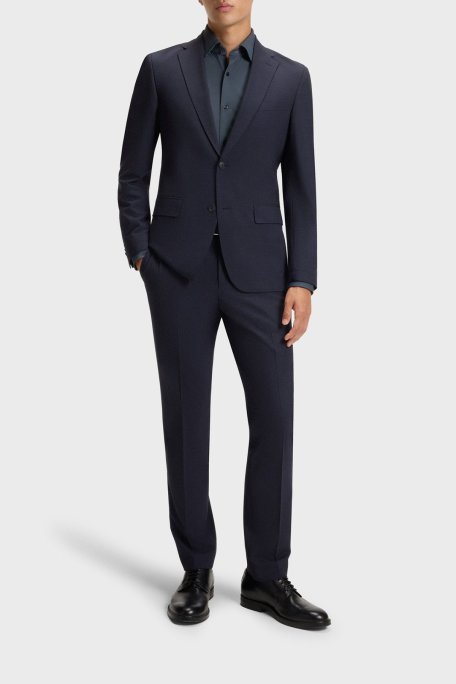 Boss Slim Fit Yaka Uzun Kollu Erkek Gömlek 50545428 404 LACİVERT - Boss (1)