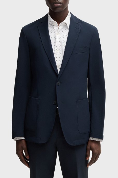 Boss Softshell Kumaş Slim Fit Mono Yaka Klasik Erkek Ceket 50538635 404 LACİVERT - Boss