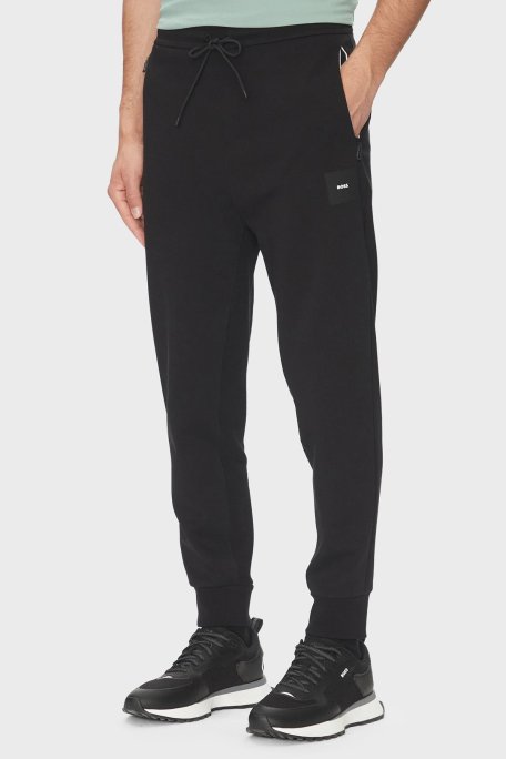 Boss Steç Pamuklu Regular Fit Normal Bel Ribanalı Paça Jogger Erkek Pantolon 50537198 001 SİYAH - Boss (1)