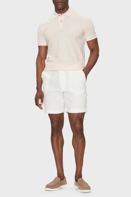 Boss Streç Keten Karışımlı Regular Fit Normal Bel Erkek Short 50538016 100 BEYAZ - Boss (1)